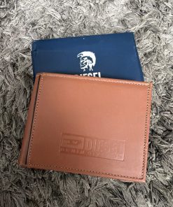 Billetera Hombre - Diesel Cafe Claro Con Raya