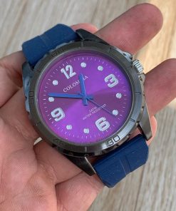 Reloj PM 1.5 Colombia Negro Azul Oscuro Fondo Morado