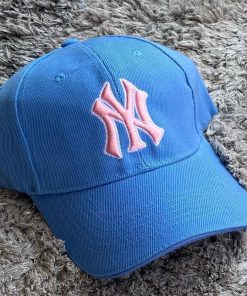 Gorra 1.6 Azul Claro NY Rosado