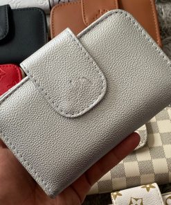 Billetera Para Dama Broche Con Espejo Velez Plateado