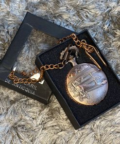 Reloj De Bolsillo Bronce Avion