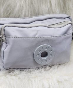 Bolso y Canguro BYL Gris Con Circulo Gris