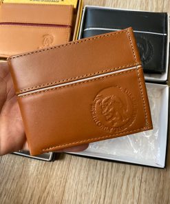 Billetera Hombre - Diesel Marron Con Una Linea En La Mitad